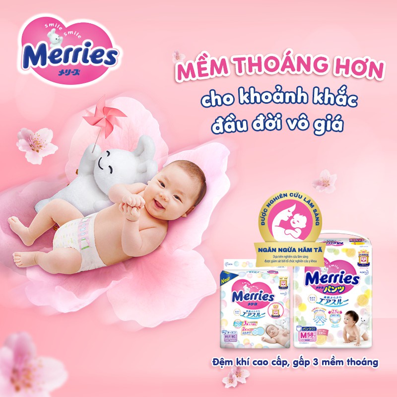 [จัดส่งด่วน] Merries ผ้าอ้อมในประเทศ Plus Pads Size NB96/S88/M68/L58/M64/L50/XL44/XXL28/M58