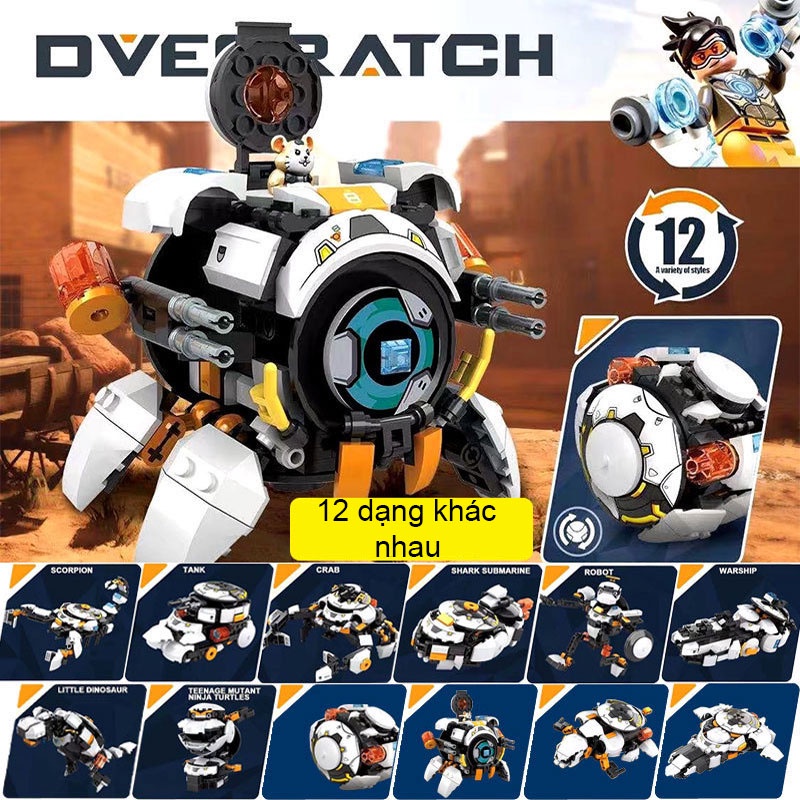Assembling Toy 3D Robot Hamster Wrecking Ball Overwatch (233 ชิ้น, 12 in 1)