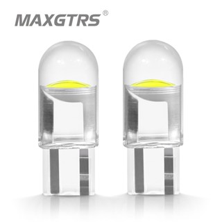 Maxgtrs หลอดไฟซิลิก้า LED T10 194 W5W 168 COB สว่างมาก สีขาวเย็น สําหรับติดป้ายทะเบียนรถยนต์ DC 12V 2 ชิ้น