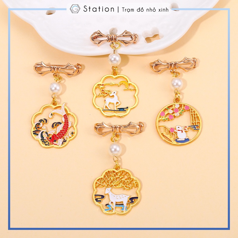 เข็มกลัดปกพร้อมเทศก์วัฒนธรรมญี่ปุ่นโบราณ - GC487