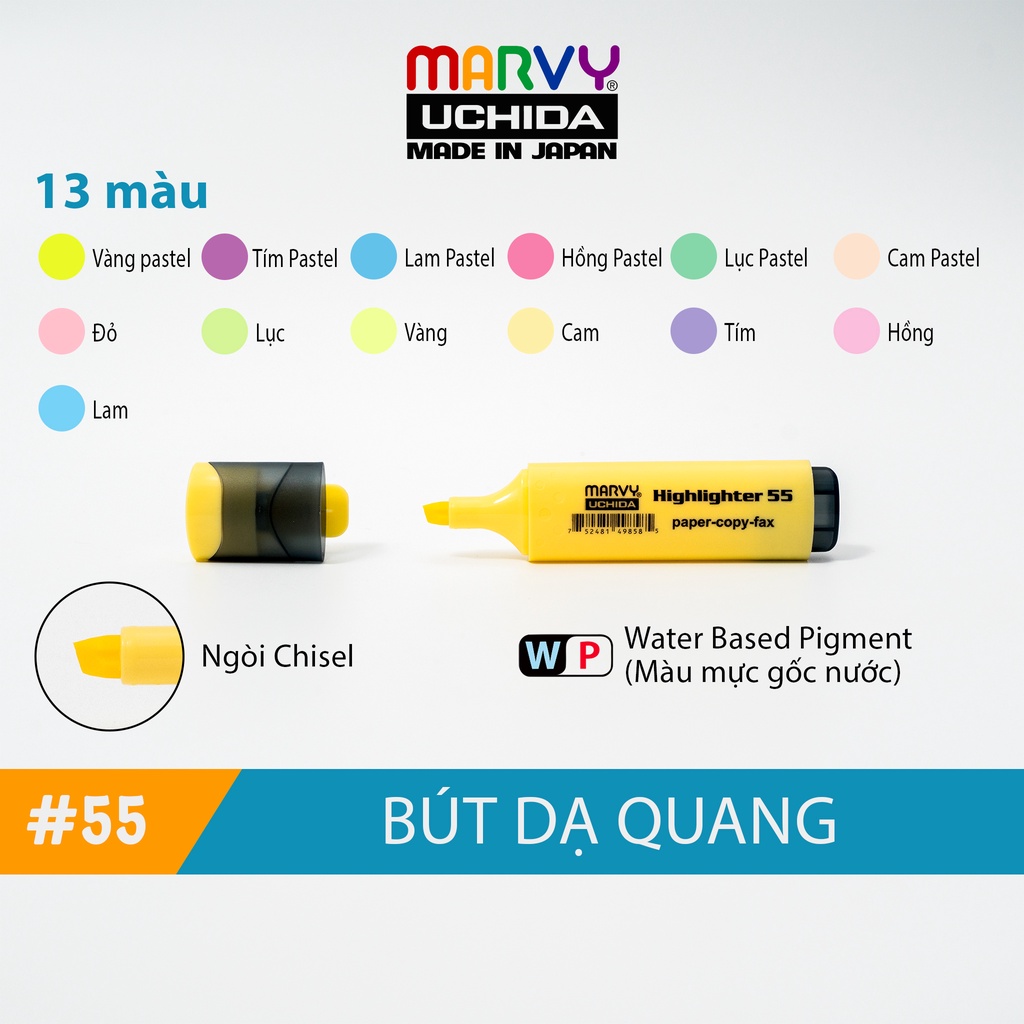 ปากกาเน้นข้อความ Marvy Uchida 55