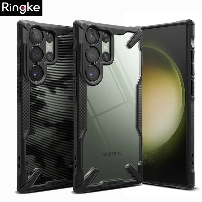 Ringke Fusion X for Samsung Galaxy S23 S22 S21 Ultra Plus Case Camouflage Hard Back with Shockproof 