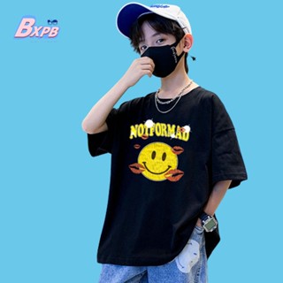 Bxpb เสื้อยืดแขนสั้น ผ้าฝ้าย พิมพ์ลายการ์ตูน คุณภาพสูง แฟชั่นฤดูร้อน สําหรับเด็กผู้ชาย และเด็กผู้หญิง ไซซ์ 110-170