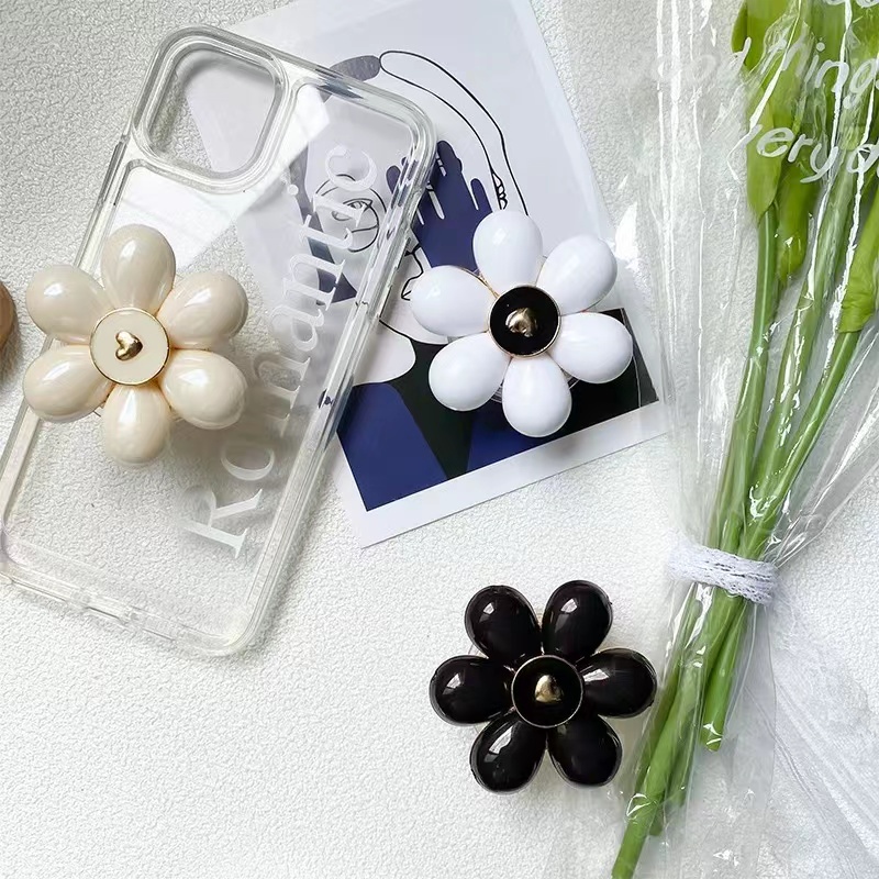 เคสโทรศัพท์มือถือ ลายดอกไม้ แบบพับได้ สวยงาม diy