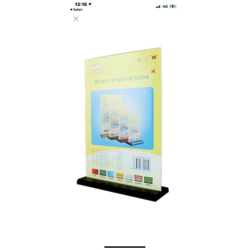 Mica Menu ชั้นวางฐานเลื่อนสีดํา A5-A4.- Thu Athao Stationery