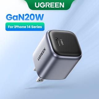 Ugreen 20W GaN Mini ที่ชาร์จ USB-C พอร์ต สําหรับ iPhone 14 Pro Max iPad Galaxy Huawei