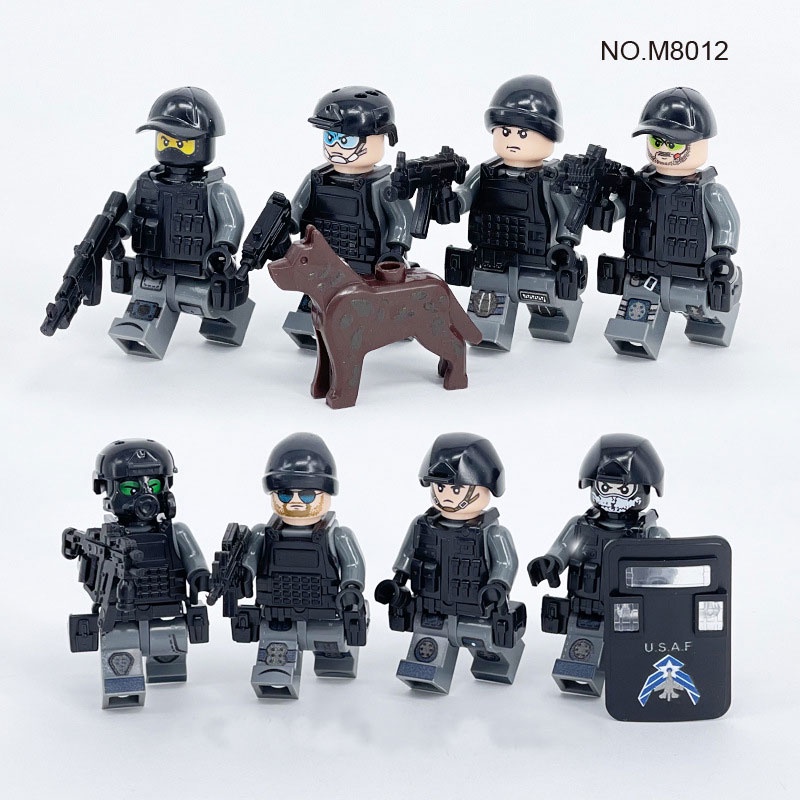 US air force Minifigures M8012 ราคาถูกทหารประกอบของเล่น
