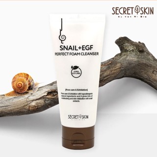 Secret Skin Snail+EGF โฟมล้างหน้า ทําความสะอาดผิวหน้า 100 มล. โฟมล้างเครื่องสําอาง ผลิตภัณฑ์ดูแลผิวเกาหลี