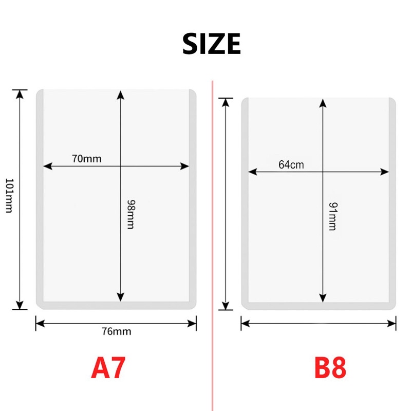 ODDS FROM 5 ชิ้น) ที่ใส่โฟโต้การ์ดพลาสติกขนาด A7 พร้อมพื้นหลังสีน้ําเงิน