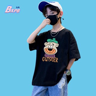 Bxpb เสื้อยืดแขนสั้น ผ้าฝ้าย พิมพ์ลายการ์ตูน คุณภาพสูง แฟชั่นฤดูร้อน สําหรับเด็กผู้ชาย และเด็กผู้หญิง ไซซ์ 110-170