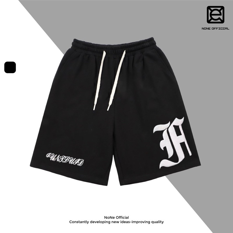 NoNeOfficial กางเกงขาสั้น R-Pattern สําหรับผู้ชาย กางเกงขาสั้นผ้าสักหลาดหนามีเชือกผูก SN03