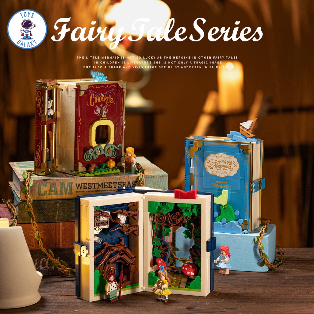 Fairy Tales Assembly Toy Alice / Mermaid / Aladdin / Cinderella / Snow White Model