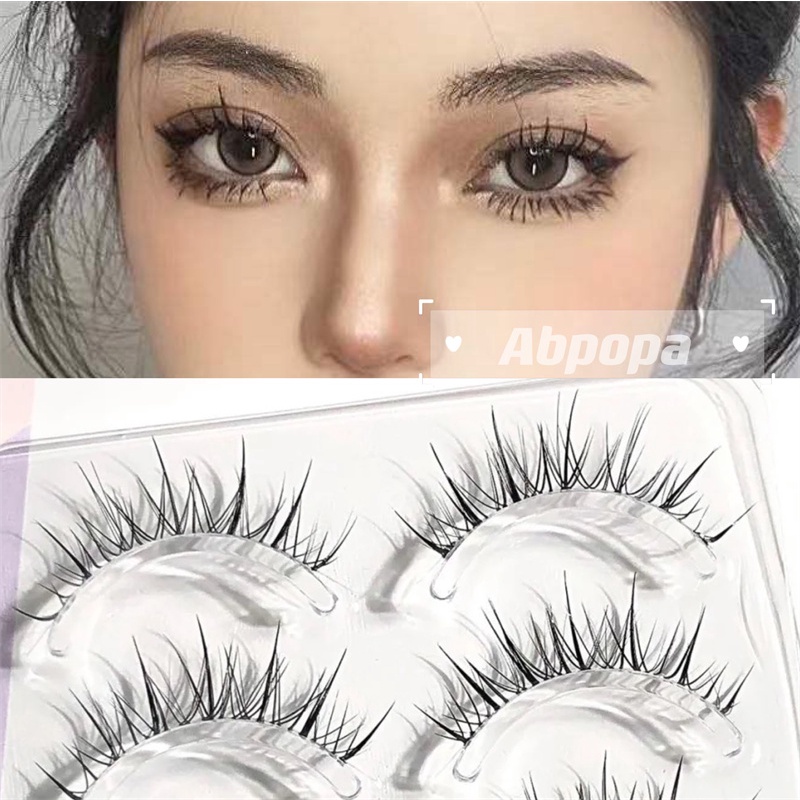 5 คู่ Air Sense ขนตาปลอมธรรมชาติปุยโปร่งใส Slim Stem Eye Beauty