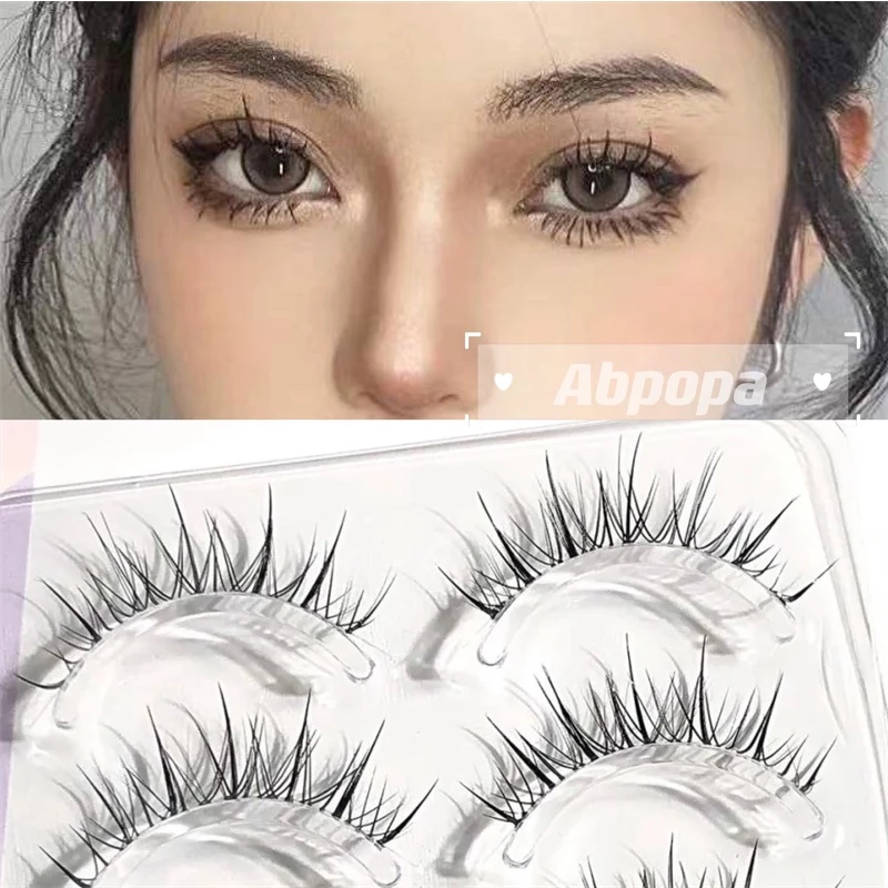 5 คู่ Air Sense ขนตาปลอมธรรมชาติปุยโปร่งใส Slim Stem Eye Beauty