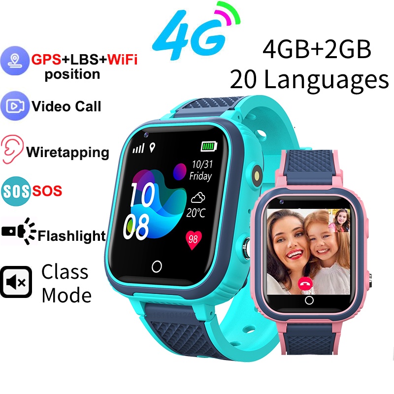 Lt21 4G นาฬิกาข้อมือ Smart Watch GPS WIFI SOS IP67 กันน้ํา สําหรับเด็กผู้ชาย ผู้หญิง กล้อง ติดตามตําแหน่ง โทรศัพท์