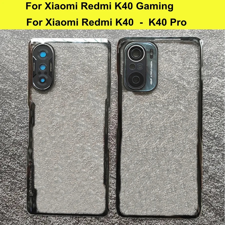 สําหรับ Xiaomi Redmi K40 / K40 Pro / K40 Gaming Edition แบตเตอรี่ฝาครอบกระจกด้านหลังด้านหลังด้านหลัง