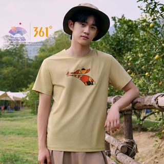 เสื้อยืดแขนสั้นลําลอง คอกลม ทรงหลวม ระบายอากาศได้ดี หมุนได้ 361 องศา สวมใส่สบาย เหมาะกับใส่เล่นกีฬากลางแจ้ง สําหรับผู้ชาย 652329106