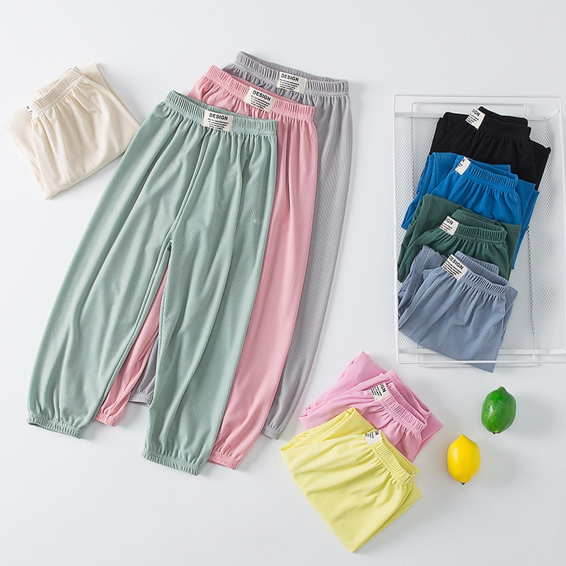 LFKids Lounge Pants 100-160cm Ice Silk Boys Girls for Spring Summer