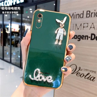 เคสโทรศัพท์สําหรับ Xiaomi Redmi 9A 9C 10C 7A 8A 10A 9T 10 9 8 5G มือถือแบบนิ่ม กันกระแทก ลายกระต่าย หรูหรา