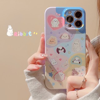 สําหรับ iphone 14 13 12 11 pro x xr xs max 7 8 plus se 2020 สีม่วง BackRabbit ฟิล์มแข็ง Pc เคส