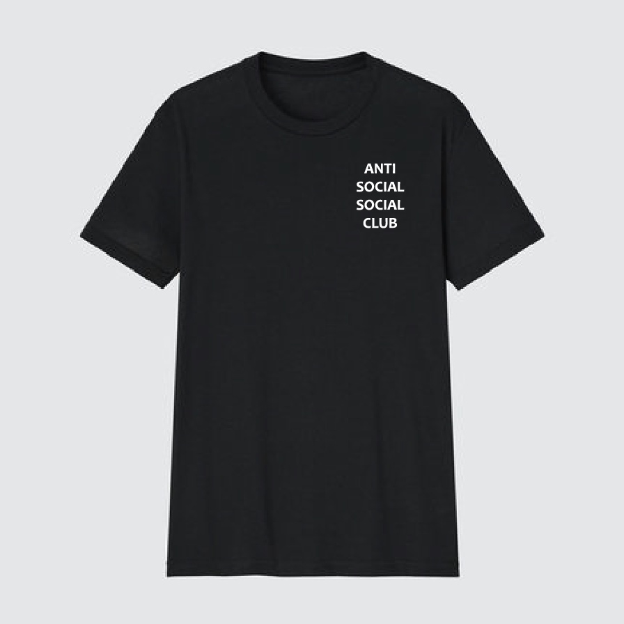 ANTI SOCIAL SOCIAL CLUB เสื้อยืดแขนสั้นพิมพ์ลายโลโก้ Anti Social Social Social Club DLX