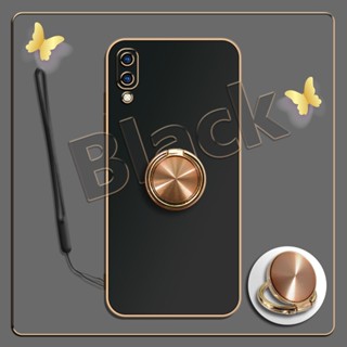 เคสซิลิโคนนิ่ม ชุบไฟฟ้า 360 องศา สําหรับ VIVO Y1S Y91C Y91i Y93 Y93s°ขาตั้งแหวนโลหะ และสายคล้องซิลิโคน