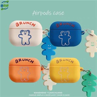 เคสหูฟังบลูทูธไร้สาย ซิลิโคนนิ่ม กันกระแทก ลายหมีน้อย สร้างสรรค์ สําหรับ AirPods 1 2 3 Pro AirPods 3 (2021)