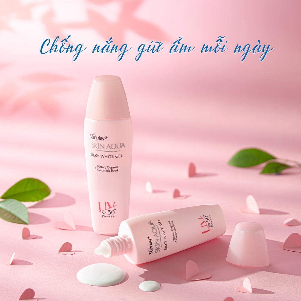 Sunplay Skin Aqua Pink Cover Aqua Silky White Gel SPF50 + /PA + + 30g