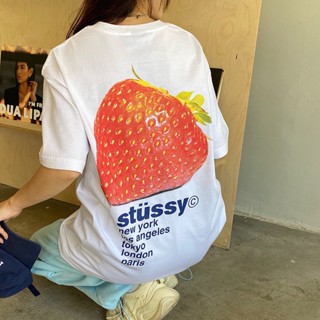 ใหม่ STUSSY เสื้อยืดแขนสั้น พิมพ์ลายตัวอักษร สําหรับผู้ชาย และผู้หญิง