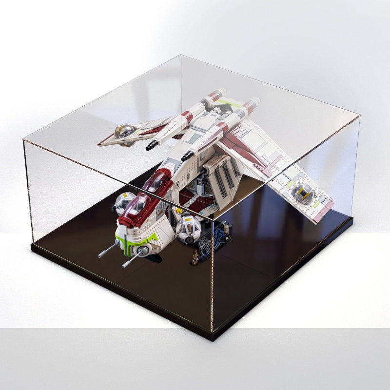 ตุ๊กตากล่องแสดง Lego 75309 Republic Gunship Star Wars รุ่นโปร่งใสฝาครอบป้องกันฝุ่น