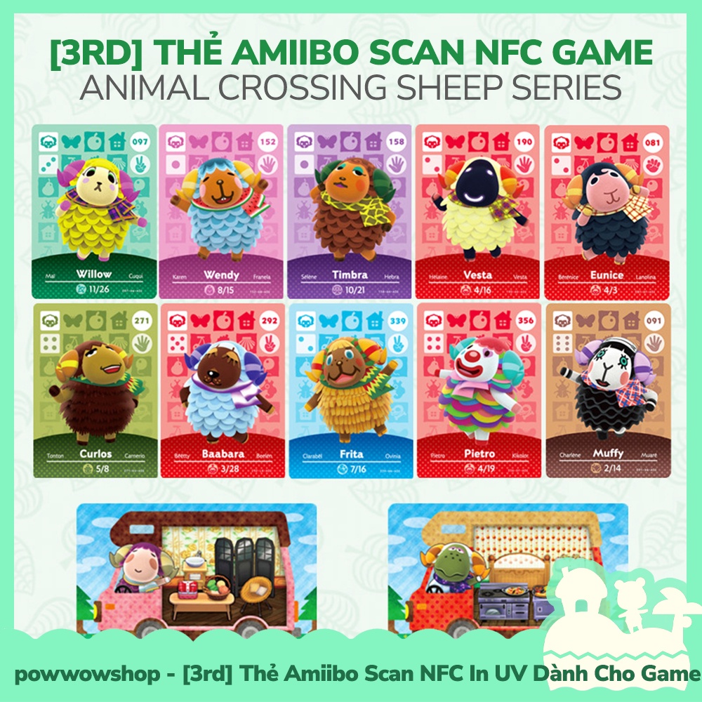 [ คลังสินค ้ าพร ้ อม VN - Express ] 3rd Amiibo Scan NFC Sheep Series Card สําหรับสัตว ์ Crossing New Horizons Nintendo Switch Game