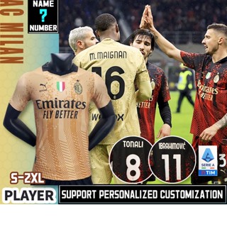 เสื้อกีฬาแขนสั้น ลายทีมชาติฟุตบอล AC Milan Special 23-24 Player * S-2XL วันพรุ้งนี้