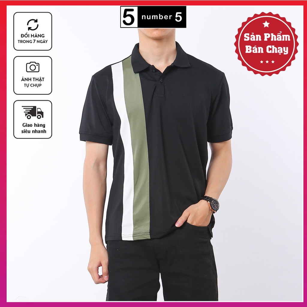 เสื้อโปโลผู้ชายคอปกเปิดลงลายสก๊อตแฟชั่น [PSA]