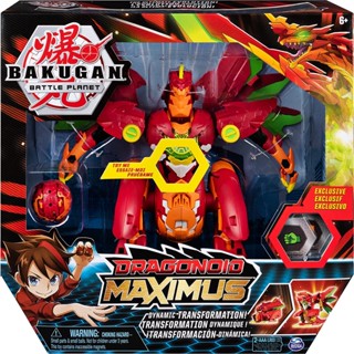 Bakugan, Dragonoid Maximus 8-Inch Transforming Figure with Lights and Sounds ฟิกเกอร์ Bakugan Dragonoid Maximus 8 นิ้ว พร้อมไฟ และเสียง