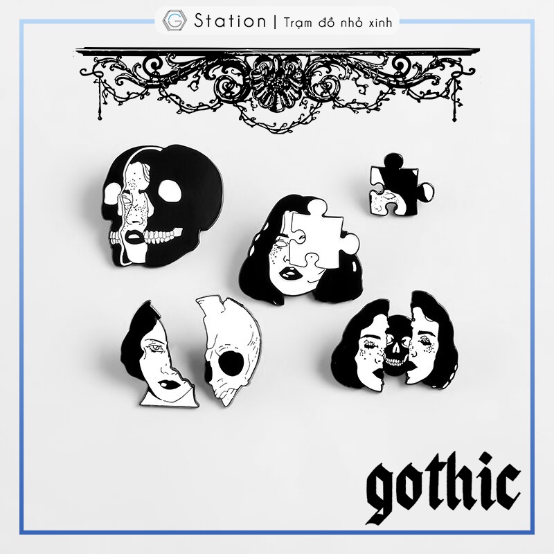 Horror Gothic Horror art themed lapel Pin - GC492