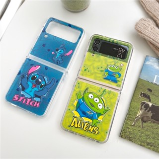 เคสโทรศัพท์มือถือ ลายการ์ตูน Stitch น่ารัก สําหรับ Samsung Galaxy Z Flip 3 4 5G