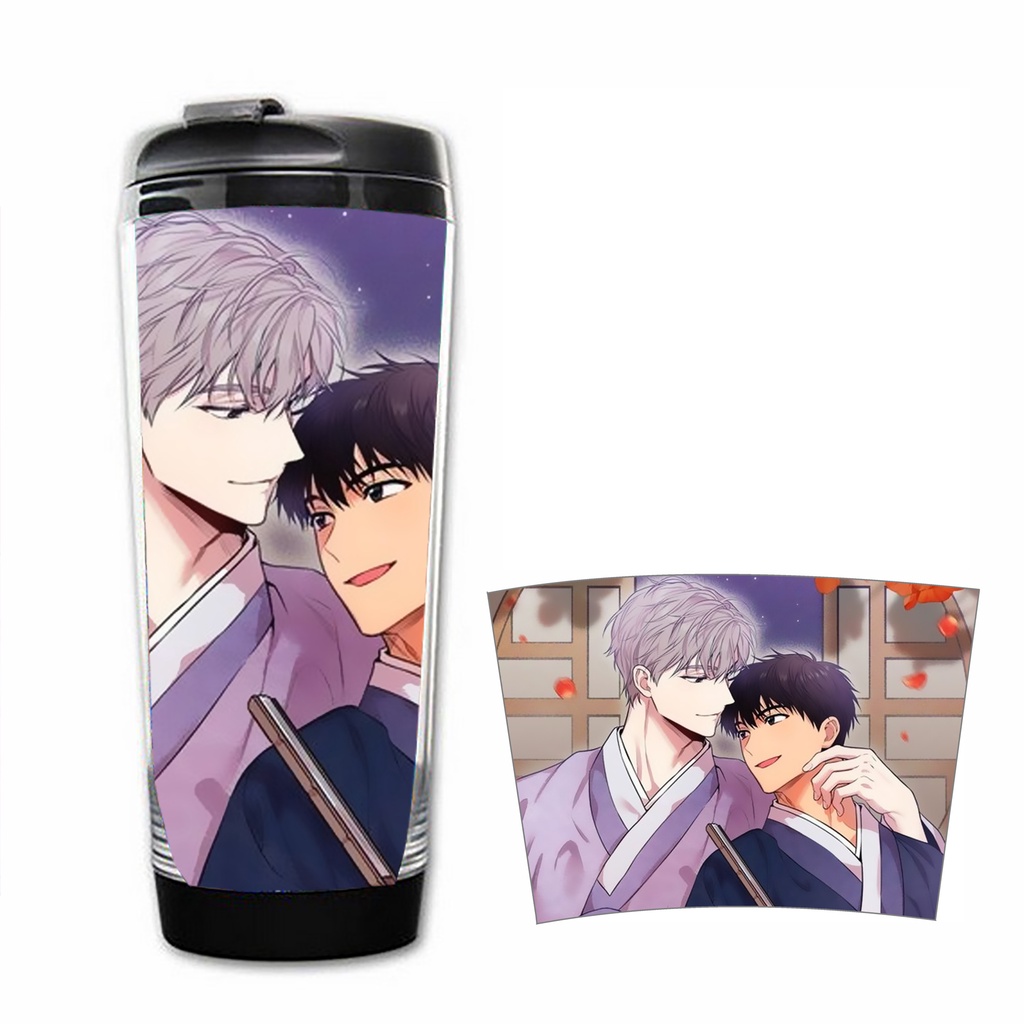 ขวดน้ําพลาสติก PRINTED with Passion BL manhwa อะนิเมะ chibi ถ้วยของขวัญสะดวก
