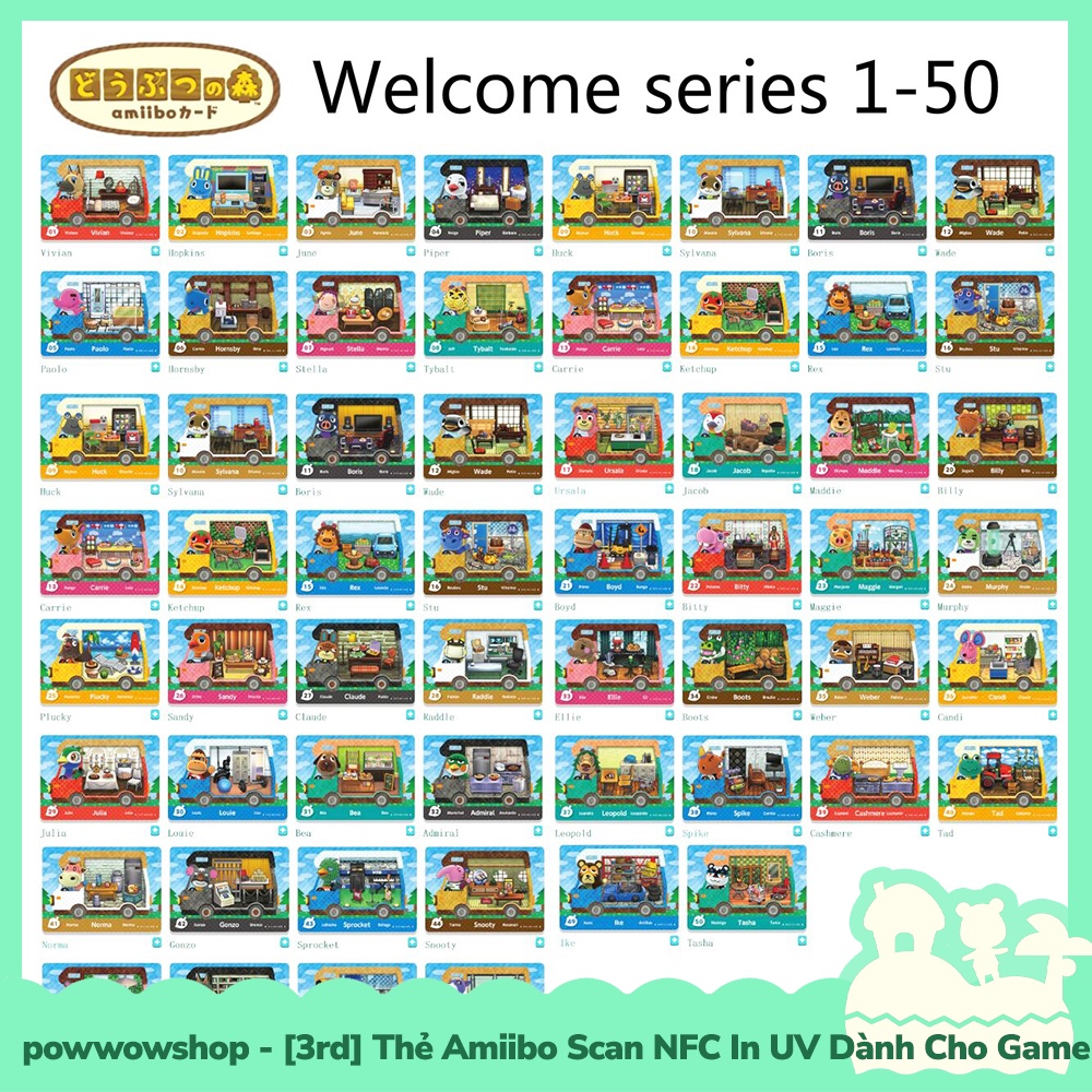[มีจําหน่ายในเวียดนาม - Express] การ์ด Amiibo ที่ 3 สแกน NFC Welcome Series สําหรับ Animal Crossing 