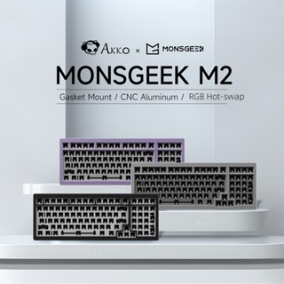 【พร้อมส่ง】Akko Monsgeek M2 ชุดปะเก็นคีย์บอร์ด อะลูมิเนียม โลหะ CNC 98% RGB DIY