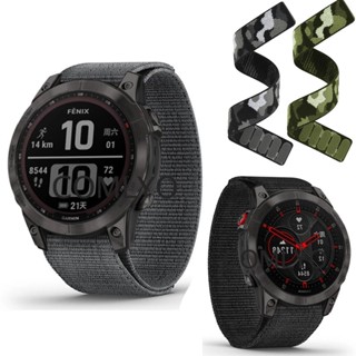 สายนาฬิกาข้อมือไนล่อน 22 มม. 26 มม. สําหรับ Garmin Fenix 7 Fenix 6 Fenix 5 plus instinct 2 Forerunner 745 935 945 955 Fenix 3 hr Fenix 5X Fenix 7X Fenix 6X