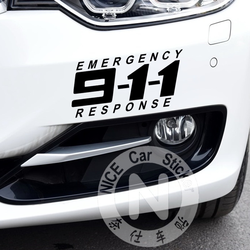 สติกเกอร์รถ 911 การตอบสนองฉุกเฉินตลกสะท้อนแสง ง เอแคลส์ สําหรับประตูกระจกกันชน กระโปรงหลังรถ รถจักรยานยนต์