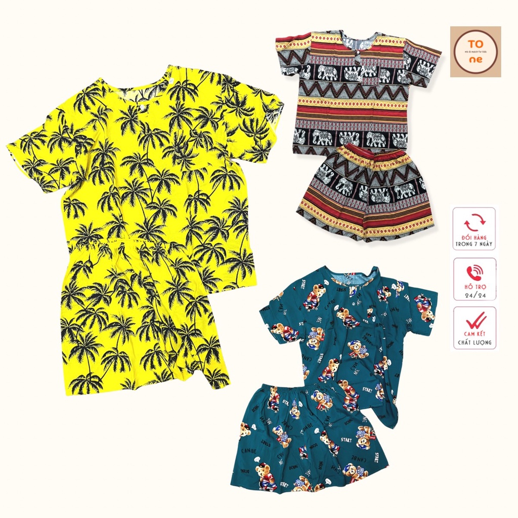 ชุดผ้าลินินเด็กชาย 50-65kg [NO WRINKLES, NO TÉT, NO DRAW] ชุดผ้าลินินเด็กชายขนาดใหญ่ - TOne Kids