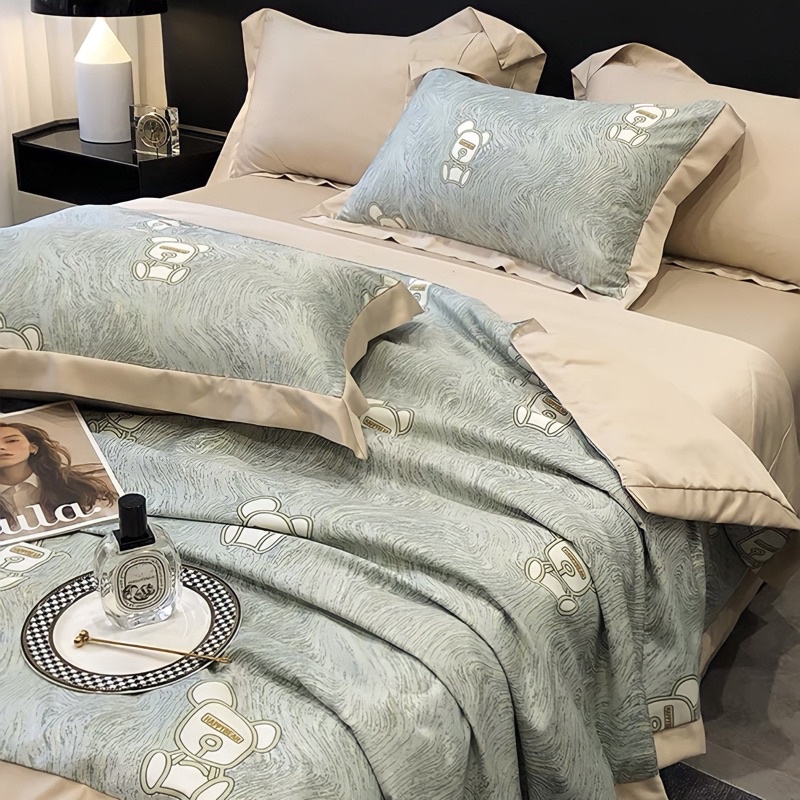 โมเดลเต็ม THAI CHU BEDDING SILK BLANKET BEDDING SET