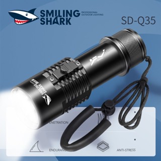 Smiling Shark Q35 P70 ไฟฉายดําน้ํา สว่างมาก ชาร์จ USB กันน้ํา สําหรับดําน้ํา