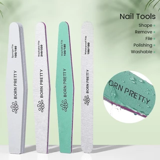 BORN PRETTY ตะไบเล็บ 100/180/240/320 กระดาษทรายกรวดทิ้ง Cuticle Remover บัฟเฟอร์เล็บเครื่องมือ