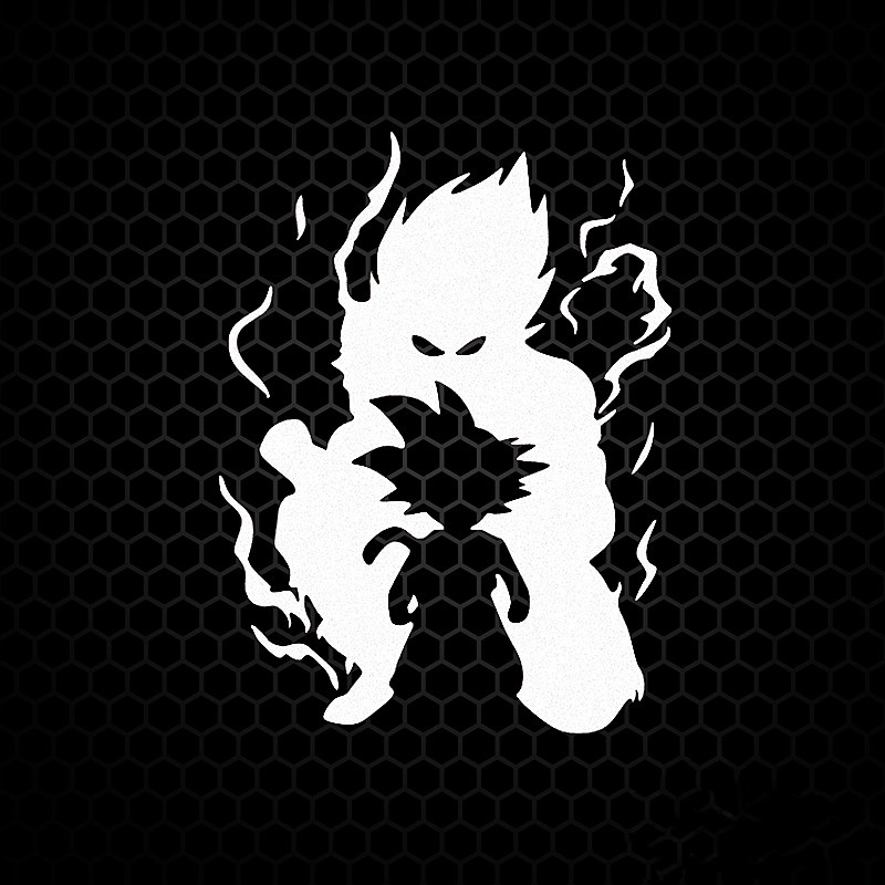 สติกเกอร์รถ DBZ Dragon Ball Z Son Goku Kakarotto Super Saiyan อะนิเมะสะท้อนแสง Decals สําหรับการใช้ถังหมวกรถจักรยานยนต์กระจกคอมพิวเตอร์แล็ปท็อป