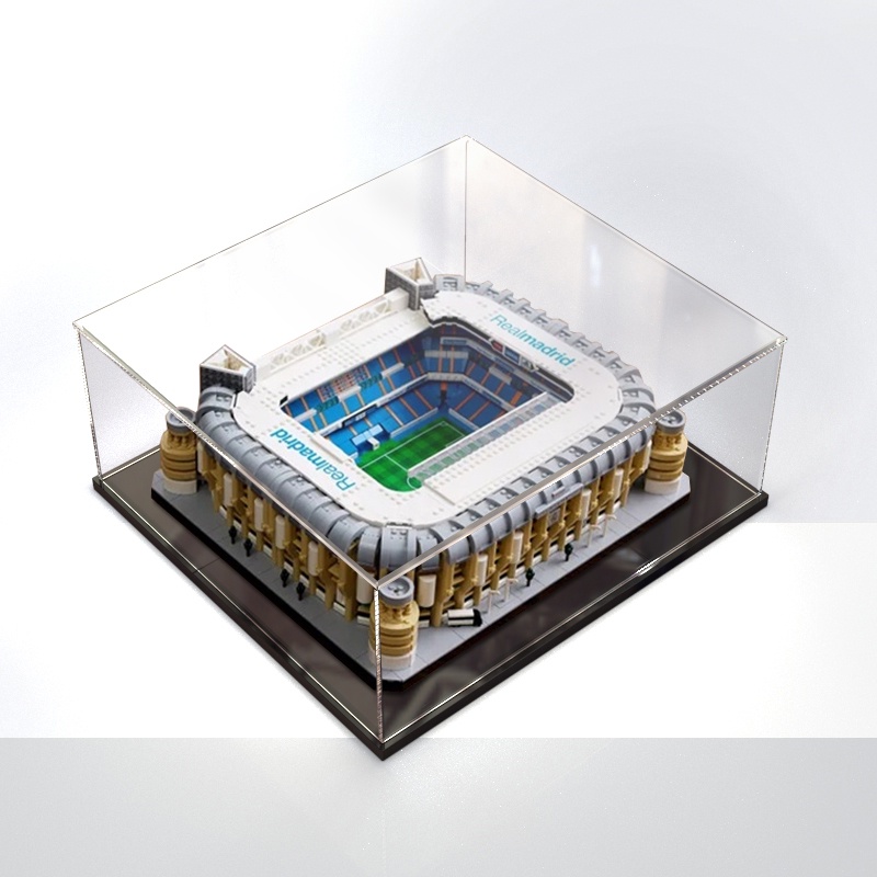 กล่องแสดงตุ๊กตา Lego 10299 Royal Madrid Stadium Bernardu Model ประกอบกล่องเก็บของป้องกันฝุ่น