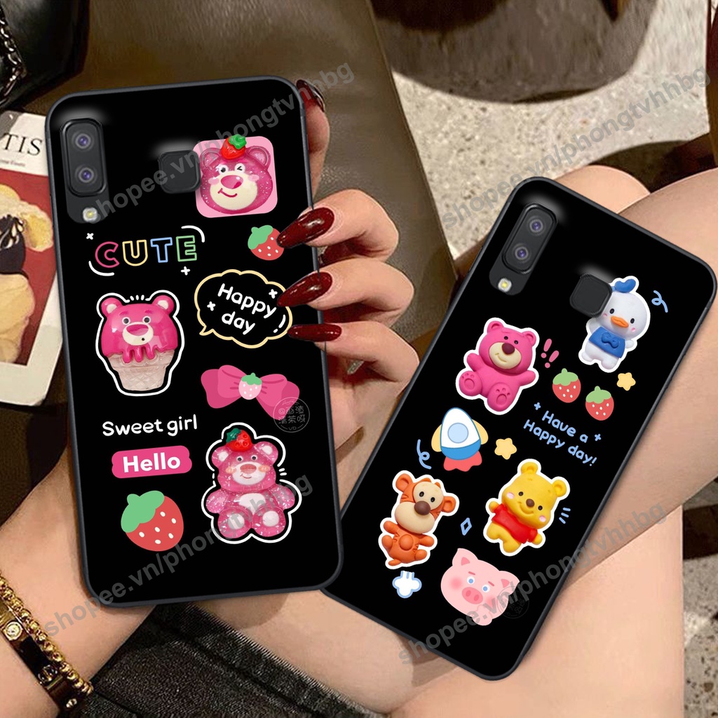 เคส Samsung A8 STAR / Samsung A9 Star STRAWBERRY BEAR การ์ตูนสุดน่ารัก