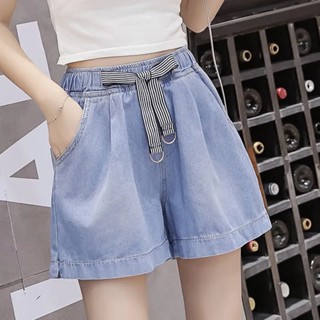 【35-100KG】Women Plus Size High Waist Thin Denim Short Pants C10024