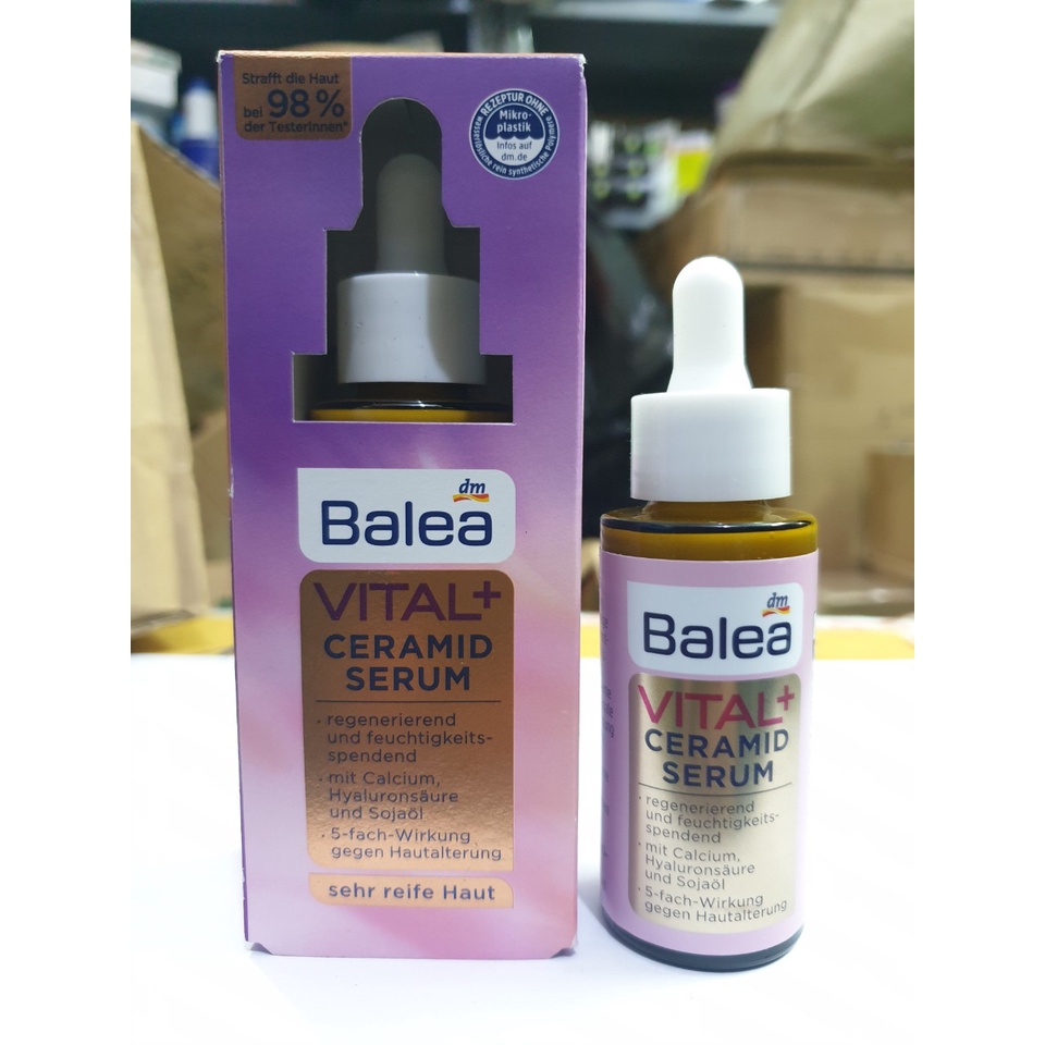 German Goods Balea Vital + Ceramid Serum 30ml, สําหรับอายุ 45